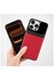 Apple iPhone 13 Pro Max Compatible Case Lens Leather Case Red - 3