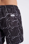 Men's Striped Swim Shorts Black-White - 4