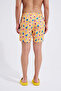 Men's Cute Fruits Swim Shorts Yellow - 4