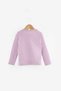 Lilac Heart Embroidered Ribbed Long Sleeve Girls' T-Shirt - 3