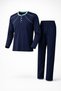 Men's Interlock Comfortable Fit Zero Collar High Quality Cotton Pajama Set 16670