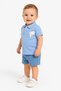 Baby Boy Polo Collar Elephant Embroidered 2-Piece Set with Shorts Summer Fabric 6-24 Months