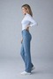 Women's Stretchy Wide-Leg Blue Palazzo Jeans - 6