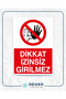 Attention No Trespassing Sticker 20X28 cm