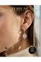 Women's Minimalist Dangle Steel Earrings with Pink Quartz Heart 2.5 cm Silver - 5