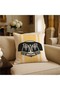 Beige Orange Mint Ethnic Mask Patterned Double-Sided Set of 4 Throw Pillow Covers 43X43 - 4
