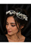 Wedding Engagement Bridal Crown with Pearl Crystal and Zircon Stone - 2