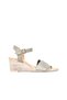 Green Leather Women's Wedge Heeled Sandals 01Wq8601