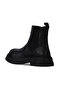 Black Leather Women's Flat Boots 01Wf3401 - 4