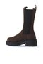 Brown Dark Nubuck Women's Wedge Heeled Boots 01Wv3115 - 4