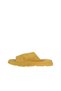 Yellow Leather Women's Flat Slippers 01Wy9400 - 3