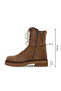 Tan Suede Women's Flat Boots 39Wb4572 - 3