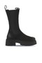 Black Nubuck Women's Wedge Heeled Boots 01Wv3115