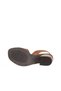 Tan Dark Leather Women's Heeled Sandals 01Wa3501 - 5