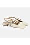 Women's White Buckle Leather Casual Shoes