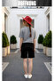 Unisex Casual Short Sleeve Set with Black Drinks Print Outdoor Spring/Summer Fullshorts - 2