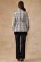 Plaid Patterned Unlined Short Trench Coat Pudra 6848 - 7