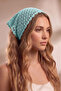 Swan Detailed Hand Knitted Bandana - 6