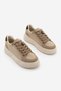 Women's Sneaker Suede High Thick Patterned Ultra Light Sole Lace-Up Sports Shoes Linen Noska Beige - 5