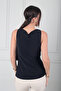 Women's Degaje Collar Sleeveless Crepe Satin Blouse Slim Fit - 4