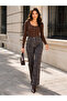 Leopard Patterned Women's Straight Pants - 7