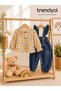 Long Sleeve Girls' Baby Jeans (Jeans) Shirt and Salopet 2-Piece Set (6/9/12/18) Months - 2