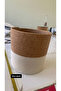 30X30 Cream Wicker Handwoven Flower Pot, Jute Flower Pot, Decorative Flower Pot - 2