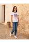 Senior Girls White Embellished T-shirt - 5
