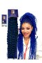 Golden Hair 22 inch Deep Wave Braids – Dark Blue Curly Human Hair