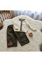 Velvet Children's Trousers with Teddy Bear Detail - 4