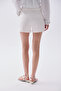 Women's Off-White Ribbed Stitched Button Detailed Shorts - 4
