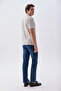 Men's Off-White Striped Comfort Fit Short Sleeve Shirt - 2