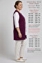 Large Size Women's Summer Turlu Viscose Anti-Sweat Thin Combed Cotton Breathable Buttoned Mother Burgundy Vest - 3