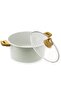 24cm 3.5L Cast Aluminum Casserole with Glass Lid Trivet Non-Stick Induction Gas