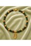 Tiger Eye Green Agate Courage Luck and Evil Eye Protection Necklace