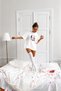 Love Yourself Printed 24/1 White 100% Cotton Oversize Tshirt - 2