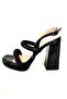 Platform Sole Thick High Heel Patent Leather Stone Evening Dress Shoes - 4