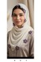 Needle-Embroidered White Color Prayer Mat with Prayer Beads - 2