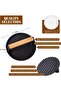 7 Inch Heavy-Duty Cast Iron Smash Burger Press, Meat Steak Weight with Wood Handle