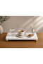 Footed Marble Presentation Tray and Oil Dish Base – 25X15 cm Rectangular Marble Tray - 2