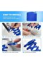 Flat Elastic No-Tie Shoelaces with Magnetic Buckle,Blue Elastic Shoe Strings for Kids and Grown-up - 4