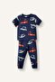 100% Cotton Sonic the Hedgehog Licensed Regular Fit Short Sleeve 2-Piece Pajama Set for Boys G8854A5