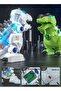 Electric Gear Dinosaur, White Joints Movable, Glowing Sound Model - 5