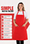 Simple kitchen apron with adjustable strap