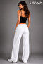 Women's Wide Leg Linen Trousers - 3
