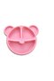 Baby 3 Piece Rabbit Figured Children's Fork Spoon and Food Plate set Baby Plate Fork Spoon Set (pink) - 4