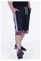 Colorful Garni Printed Anthracite Boy's Capri Pants with Stripes on the Sides - 3