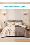 6-Pcs Printed Duvet Cover Set King Size 220x240cm, Brushed Microfiber Fabric (Without Filler) - 6