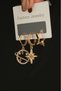 Women's Steel Yellow Tarnish-Resistant Planet Star Hoop Earrings Set of 3
