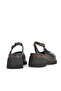 Genuine Leather Women's Heeled Sandals - 151992 Z64003 Coffee - 6